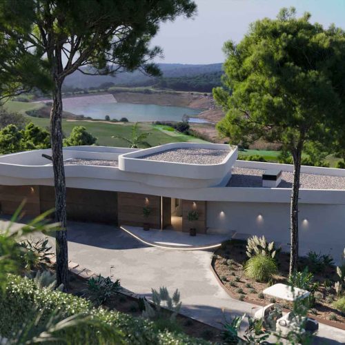 Back of the villa